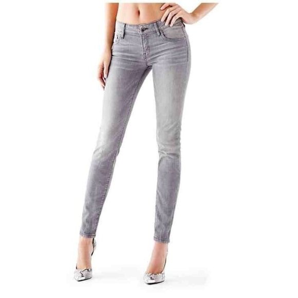Guess Power Curvy Skinny Mid Rise Jeans Whirlwind Wash Regular Inseam Size 24 - Picture 12 of 12